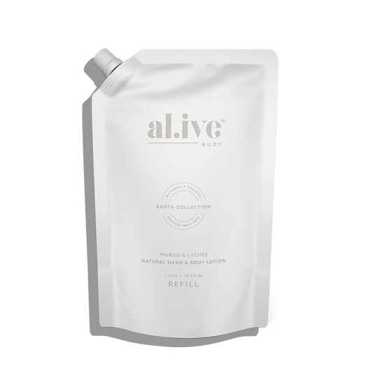 Al.ive Body 1 LTR LOTION REFILL - MANGO & LYCHEE