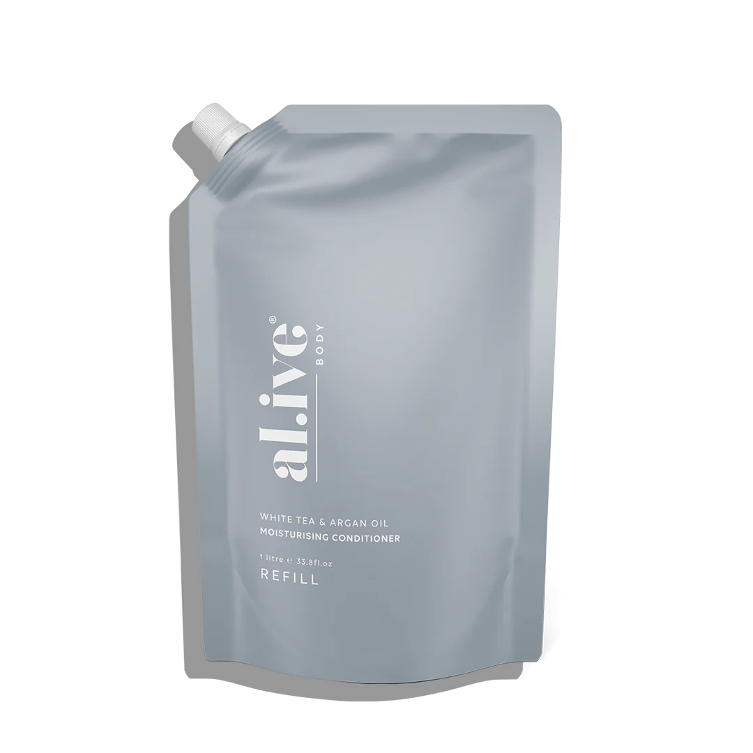 Al.ive Body 1 Ltr Moisturising Conditioner Refill- White Tea & Argan Oil