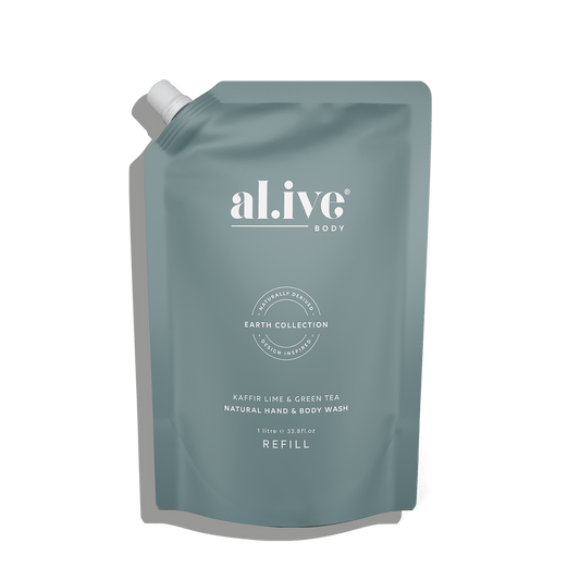 Al.ive Body 1 LTR WASH REFILL - KAFFIR LIME & GREEN TEA