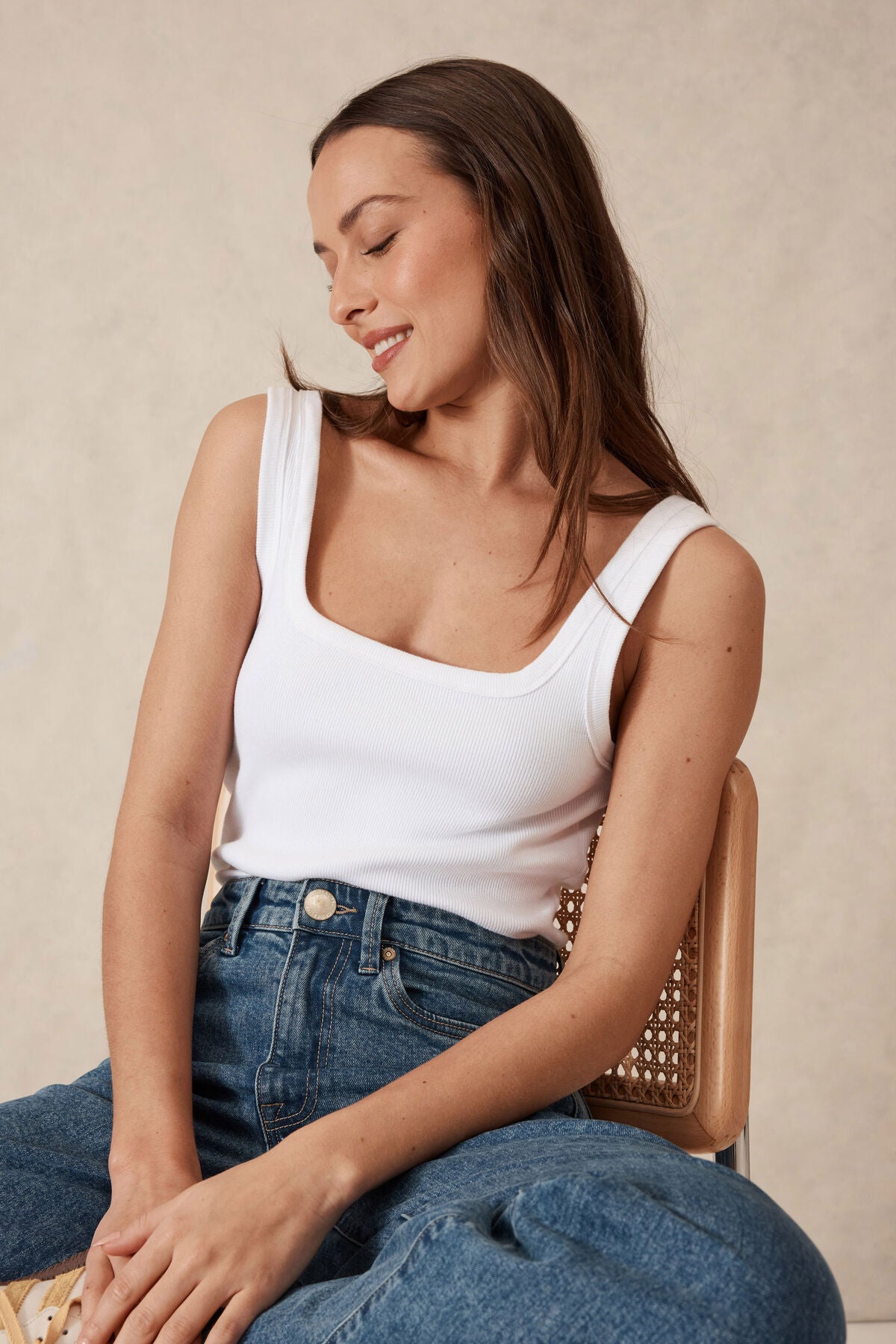 Ceres Life - Zaeli Contour Rib Square Neck