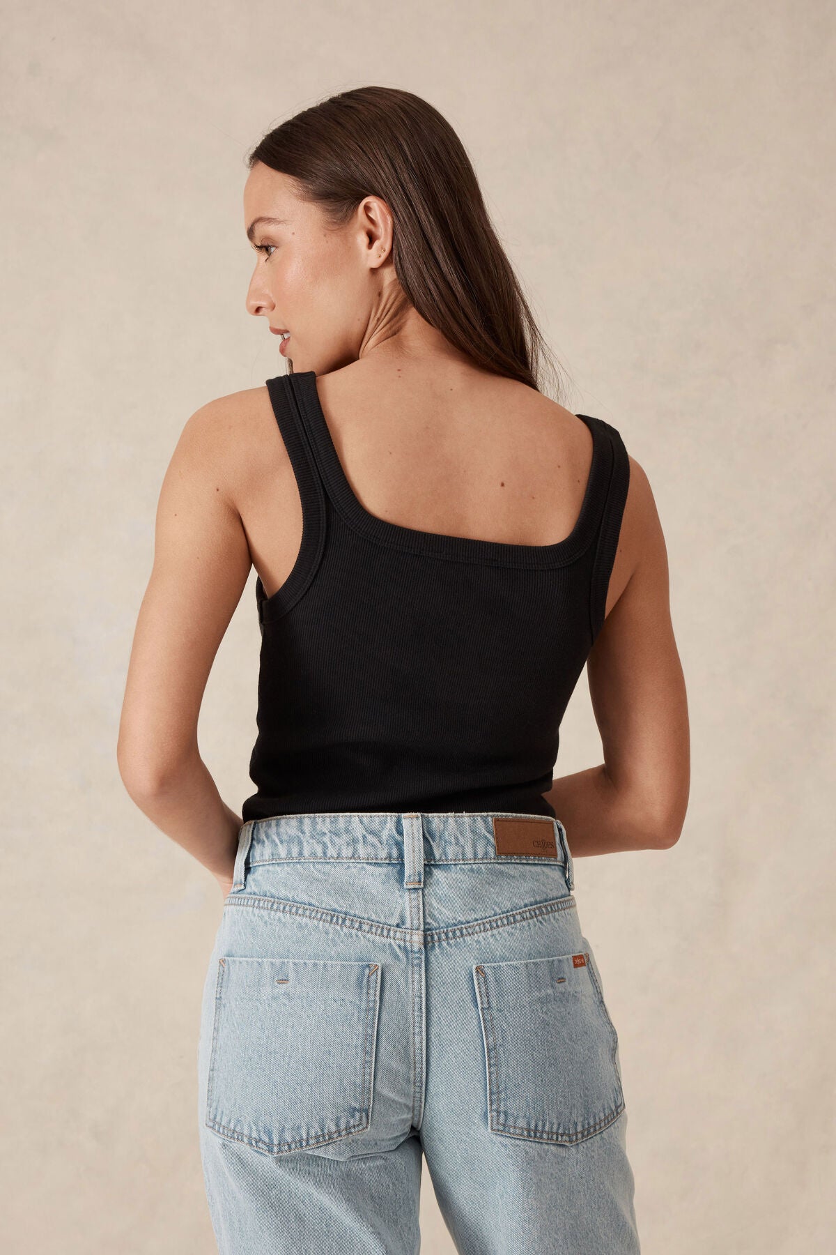 Ceres Life - Zaeli Contour Rib Square Neck