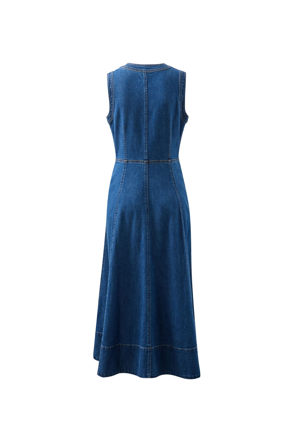 Ceres Hazel Sleeveless Midi Shirt Dress - Caspian Blue
