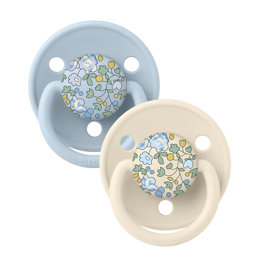 BIBS x LIBERTY De Lux Double Pack - Assorted (Round/Natural Rubber)