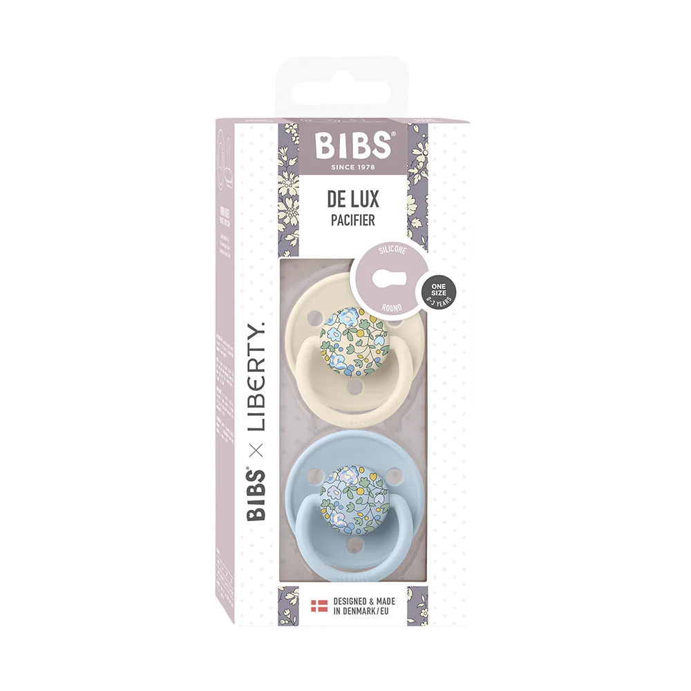 BIBS x LIBERTY De Lux Double Pack - Assorted (Round/Natural Rubber)