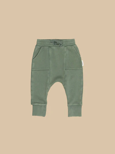 Huxbaby Vintage Green Drop Crotch Pant