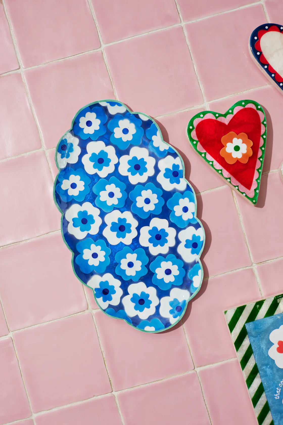 Jones & Co Poppy Blue Tray