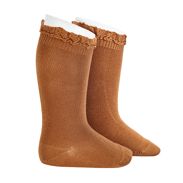 Còndor Knee High Socks with Lace Cuff