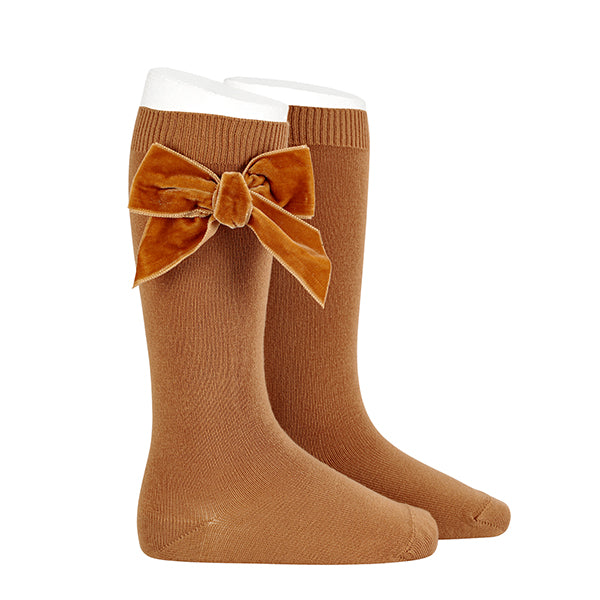 Còndor Knee High Socks With Velvet Bows