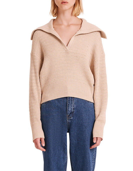 Nude Lucy - NALA RUGBY KNIT Latte