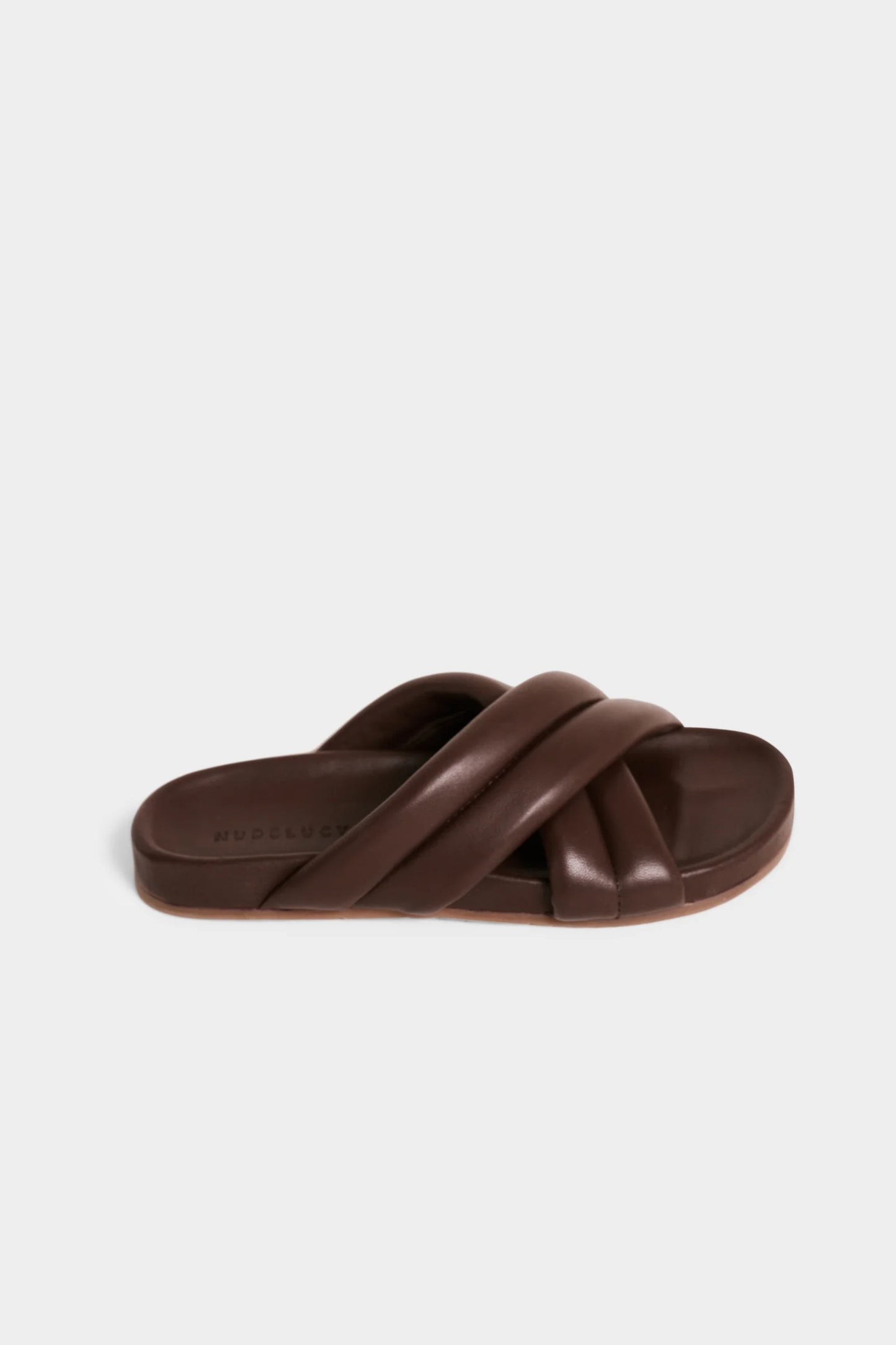 Nude Lucy Crossover Leather Slide