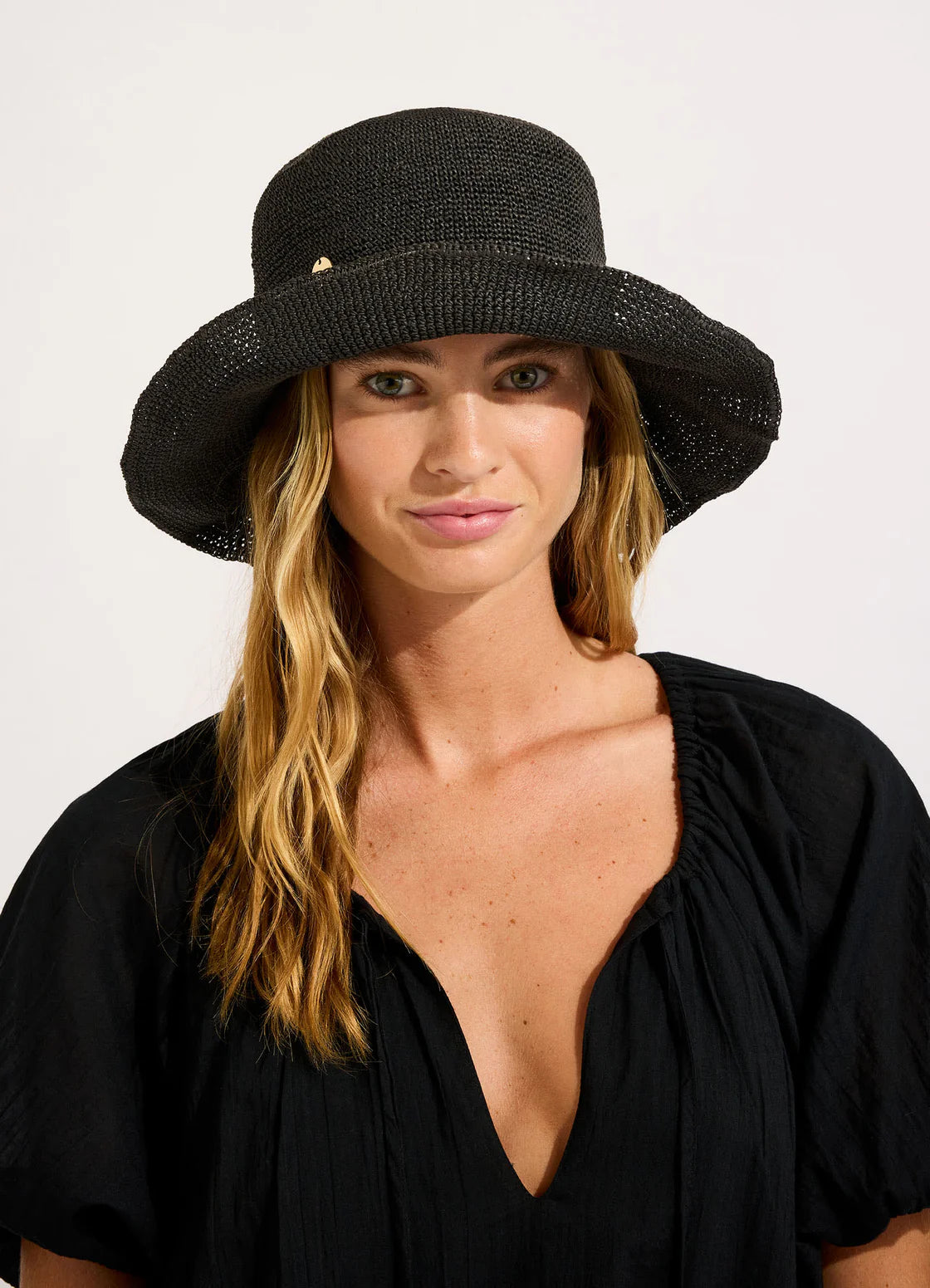Seafolly Packable Raffia Bucket Hat