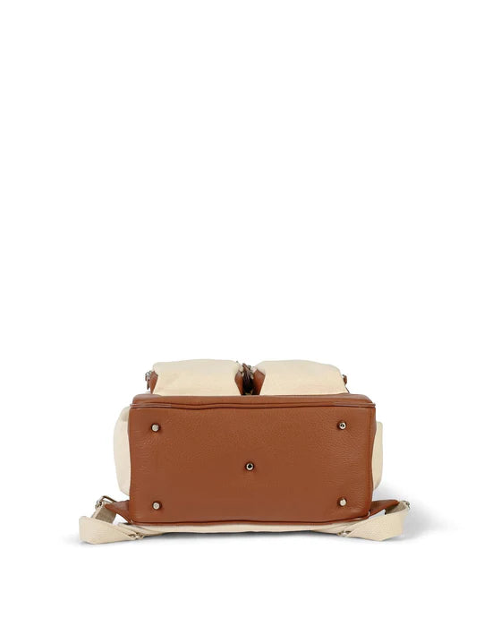 Oi Oi-Signature Nappy Backpack - Natural Canvas