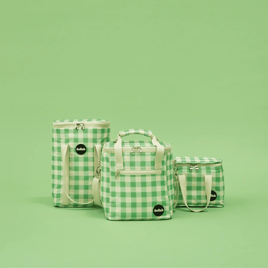 Kollab - Mini Cooler - Kelly Green Check