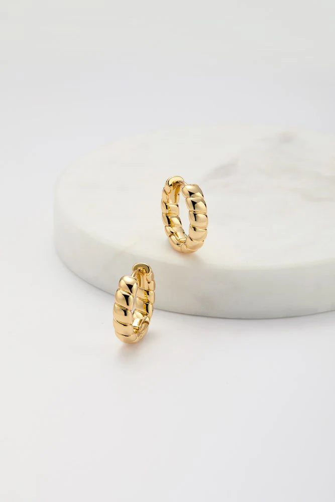 Zafino Macy Hoop Gold Earrings Little Beach Road
