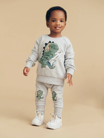 Huxbaby Furry Dino Sweatshirt