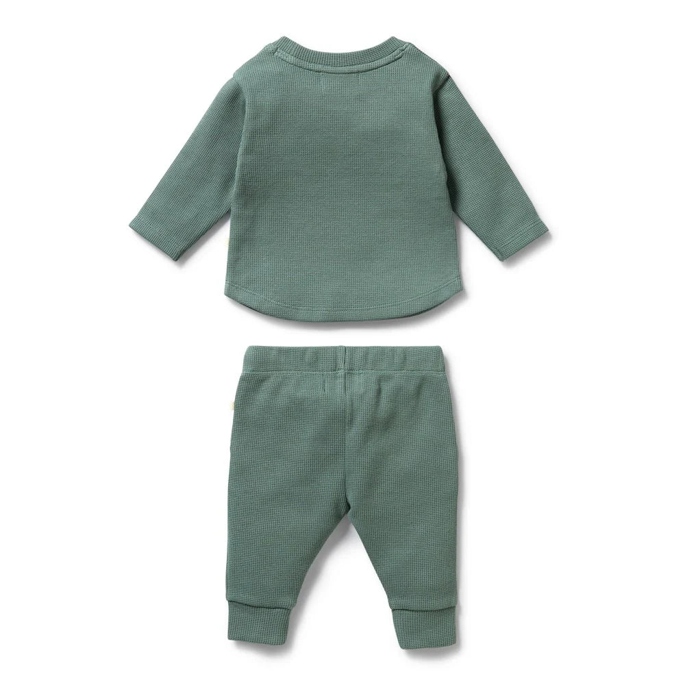 Wilson & Frenchy Pine Green Organic Waffle Set
