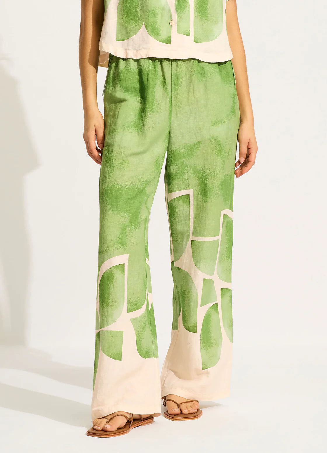 Seafolly Sunray Drawstring Pant - Sage
