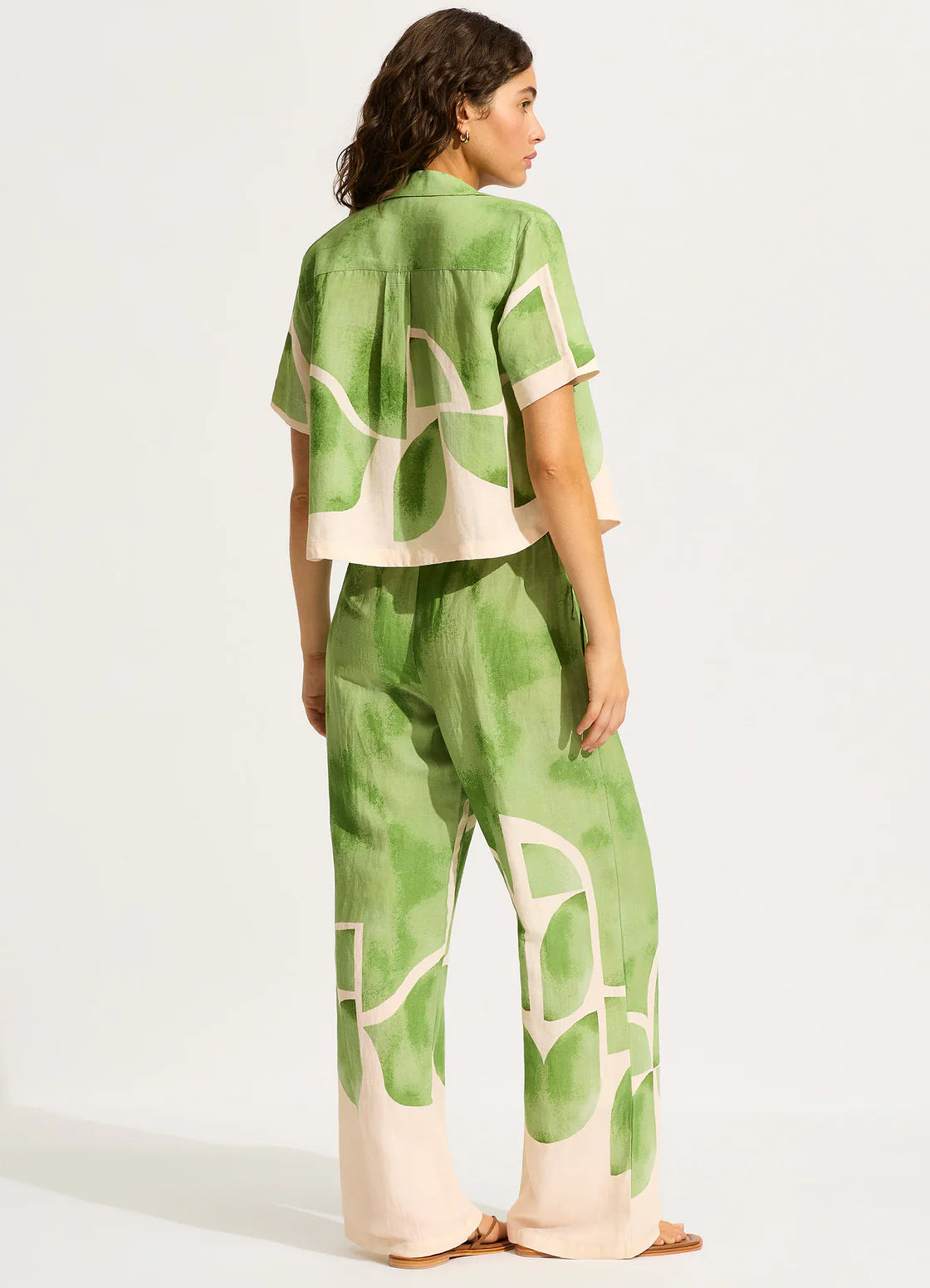 Seafolly Sunray Drawstring Pant - Sage