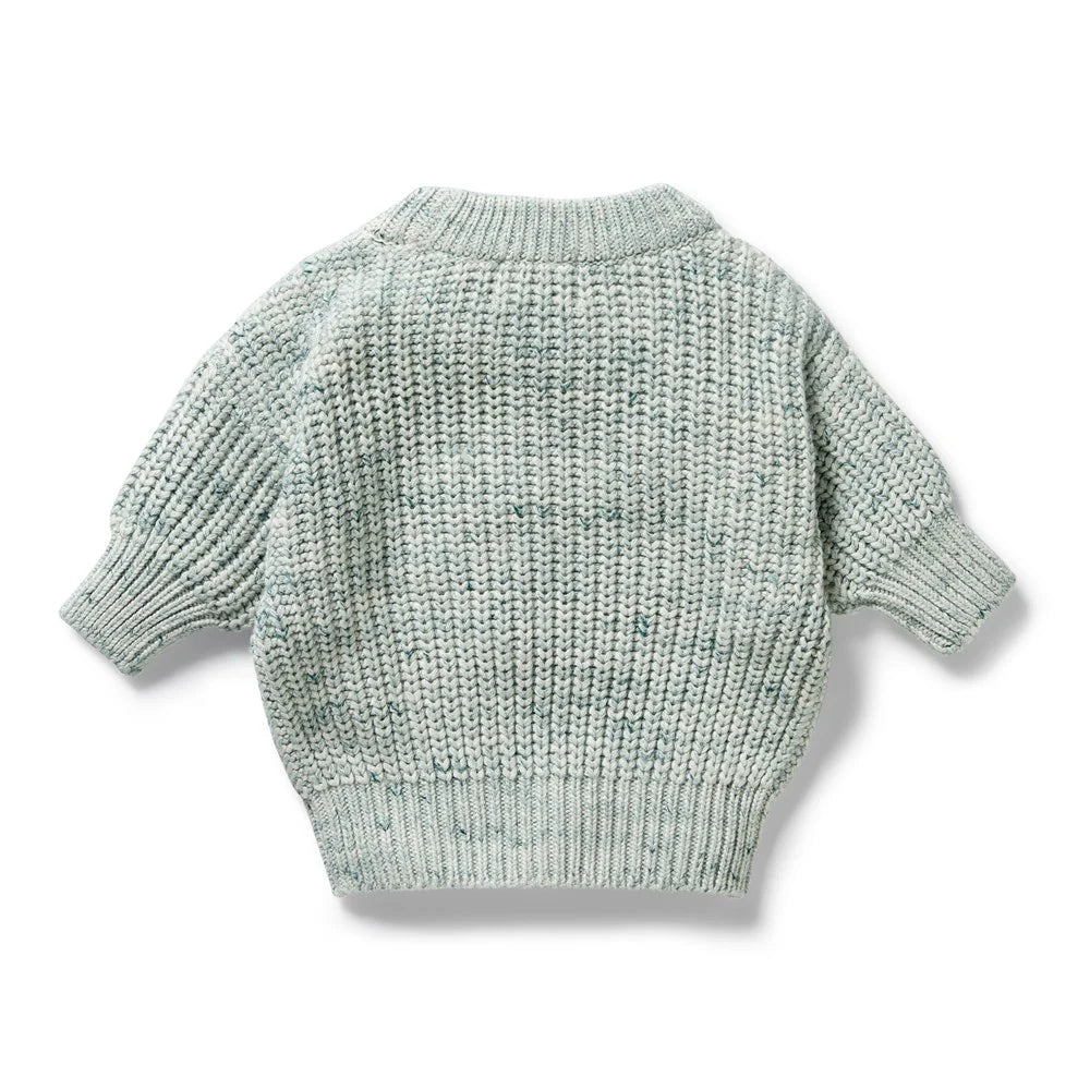 Wilson & Frenchy Moss Speckle Organic Knitted Jumper