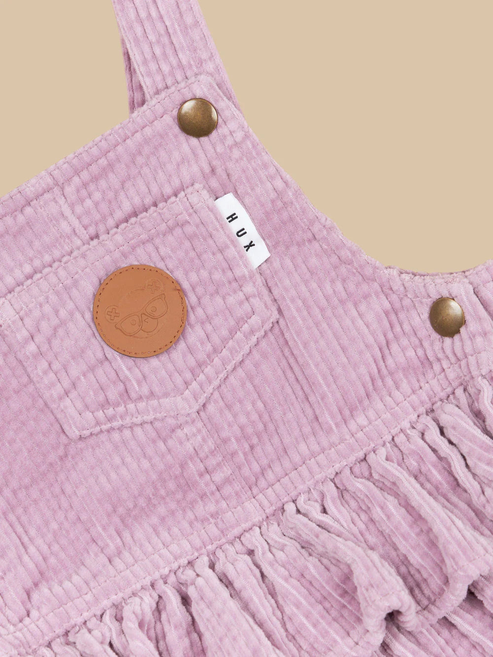 Huxbaby Orchid Cord Frill Overall Dress