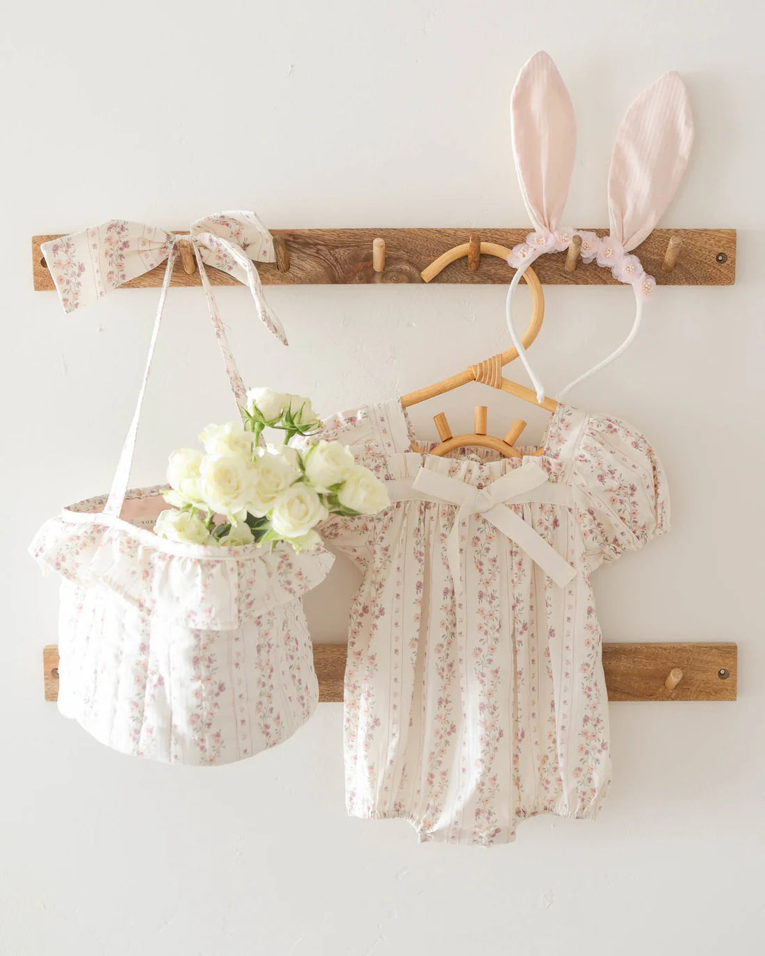 Noralee Lyla Romper | Floral Stripe