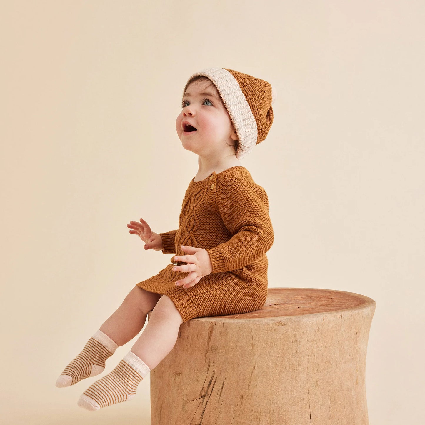 Wilson & Frenchy Knitted Cable Dress Spice