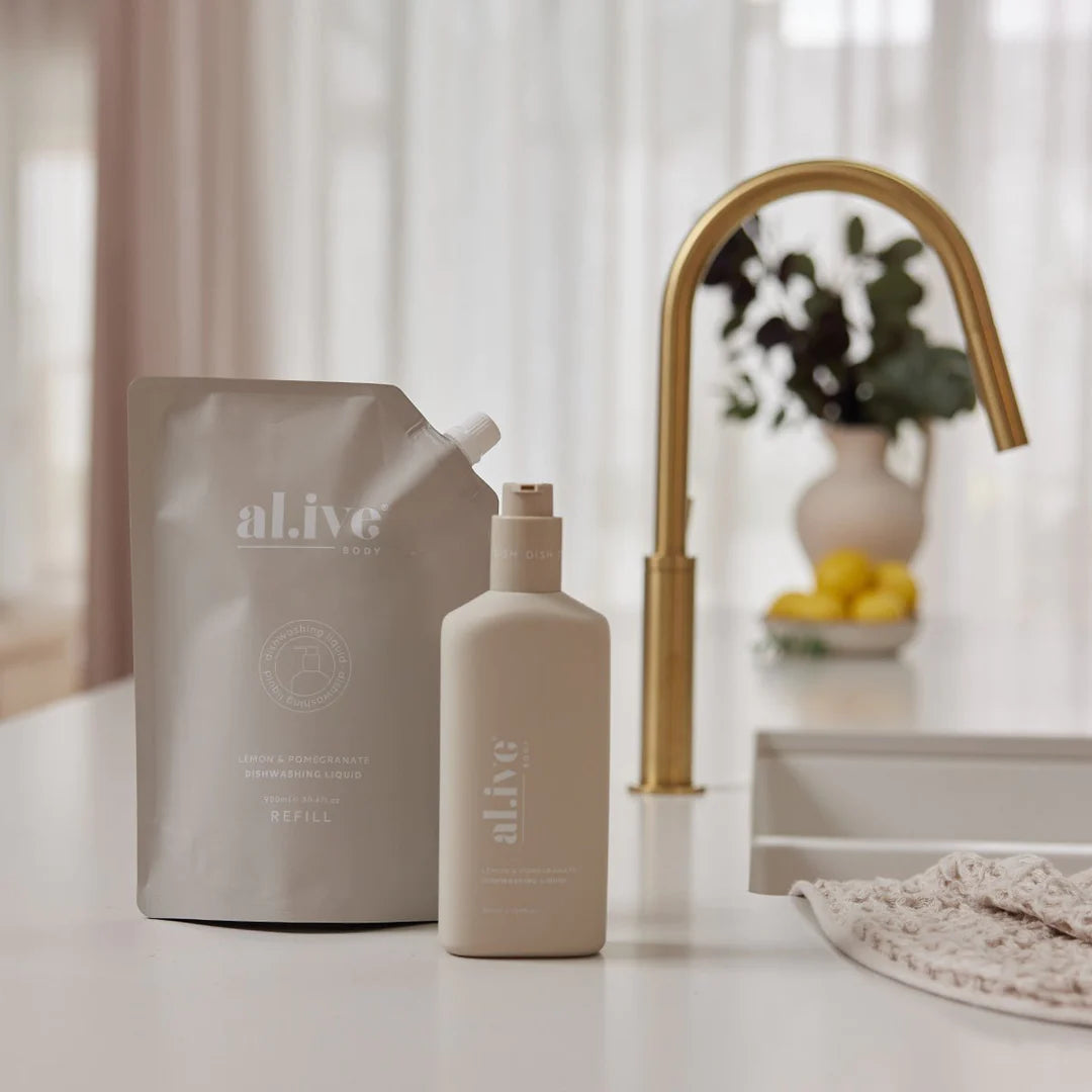 Al.ive Body 900ml Dish Wash Refill - Lemon & Pomegranate