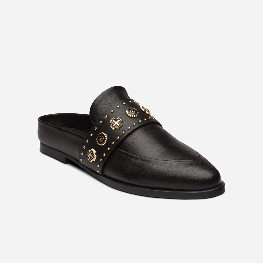 Sol Sana Tuesday Western Slide \ Black/Gold