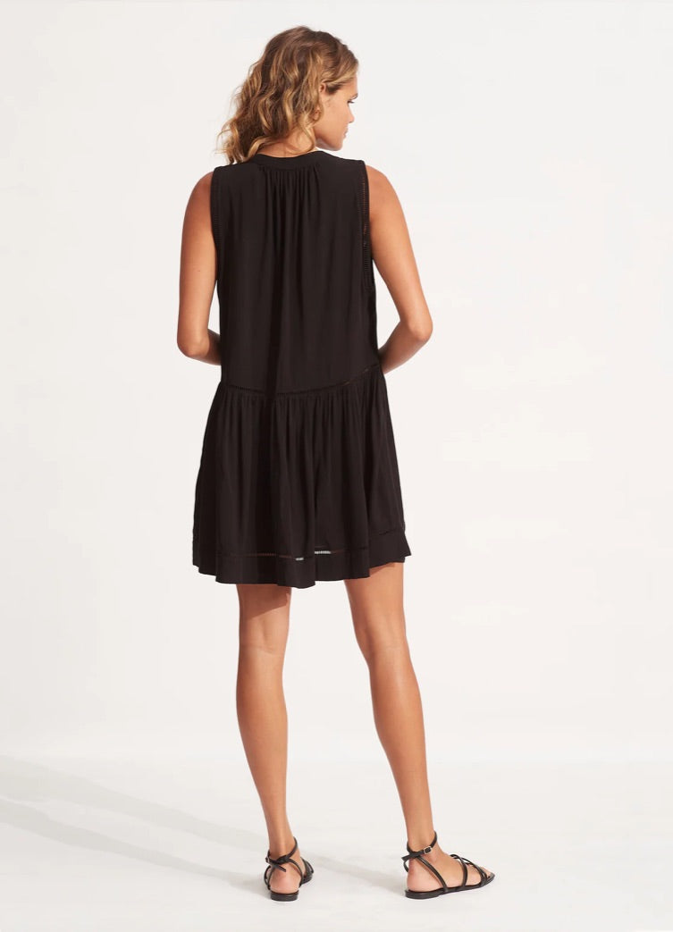 Seafolly Australia Ladder Detail Dress Black