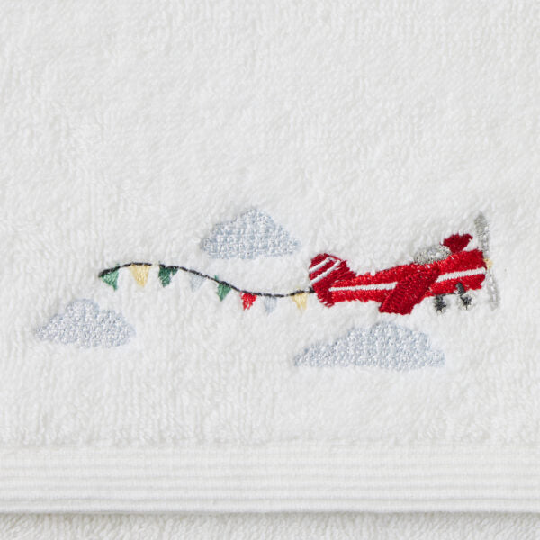 Jiggle & Giggle Flying High Bath Towel & Face Washer In Organza Bag
