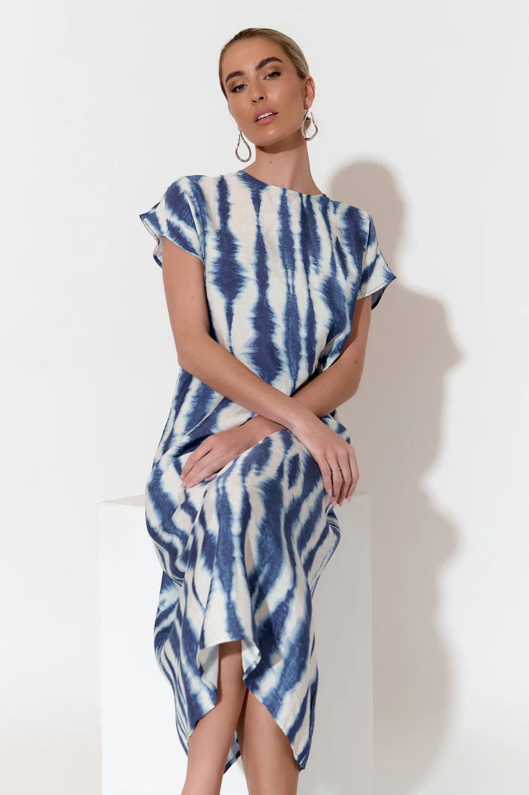 Adorne Gwen Print Cupro Dress (Print)