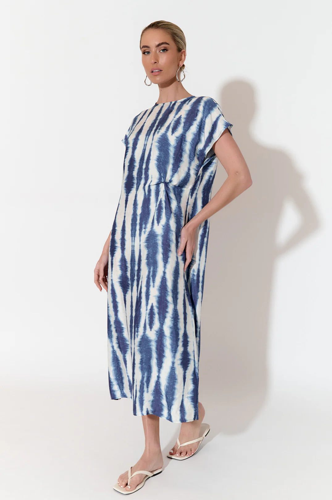 Adorne Gwen Print Cupro Dress (Print)