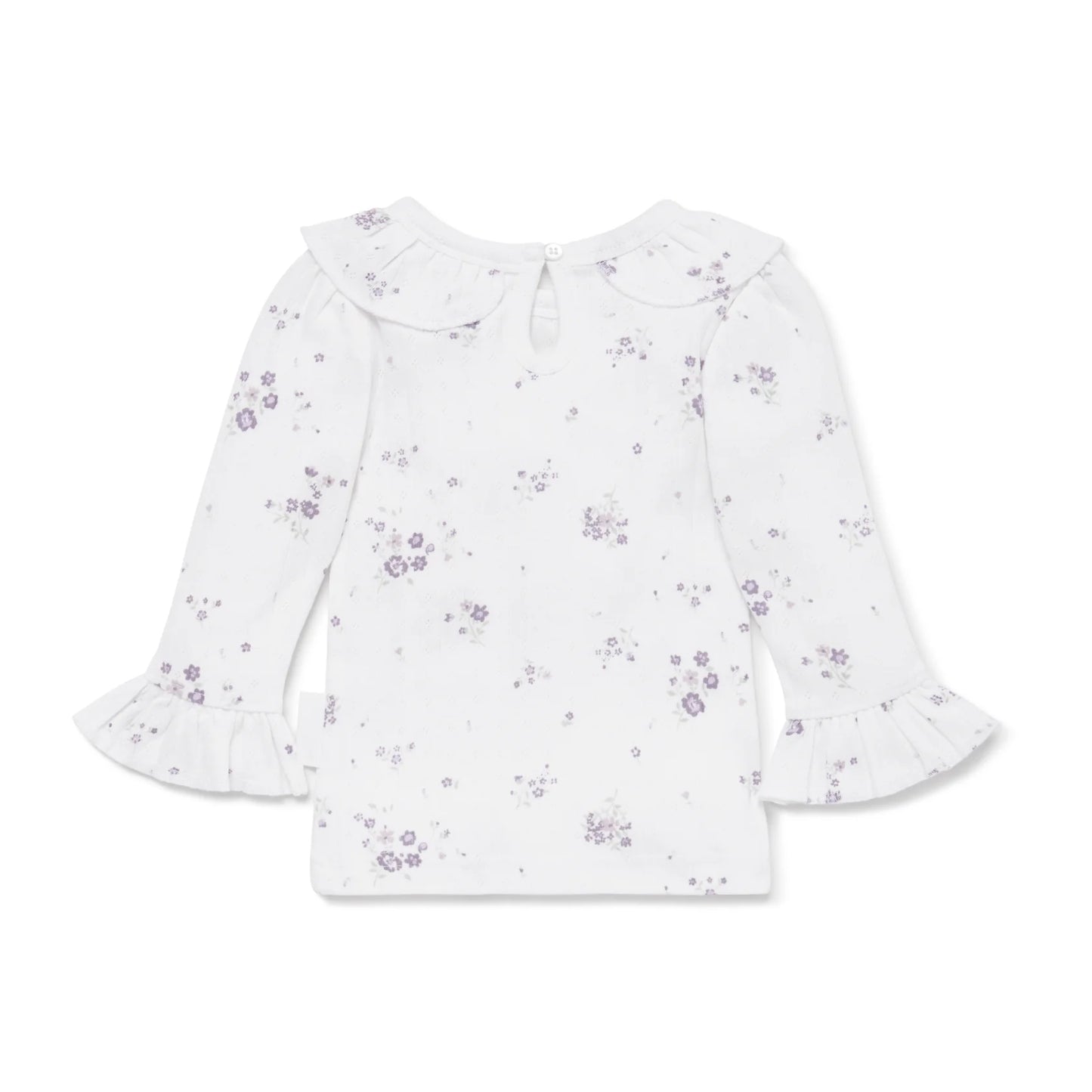 Aster & Oak - Grace Floral Pointelle Ruffle Top