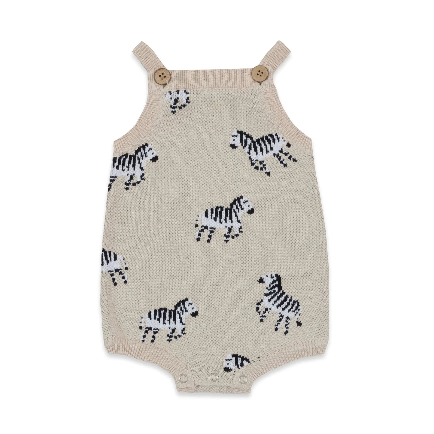 Aster & Oak - Zebra Knit Romper