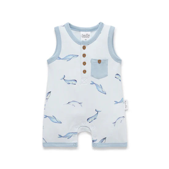 Aster and Oak Under The Sea Henley Romper