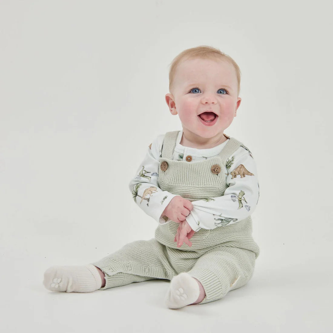 Aster & Oak - Dinosaur Henley Onesie