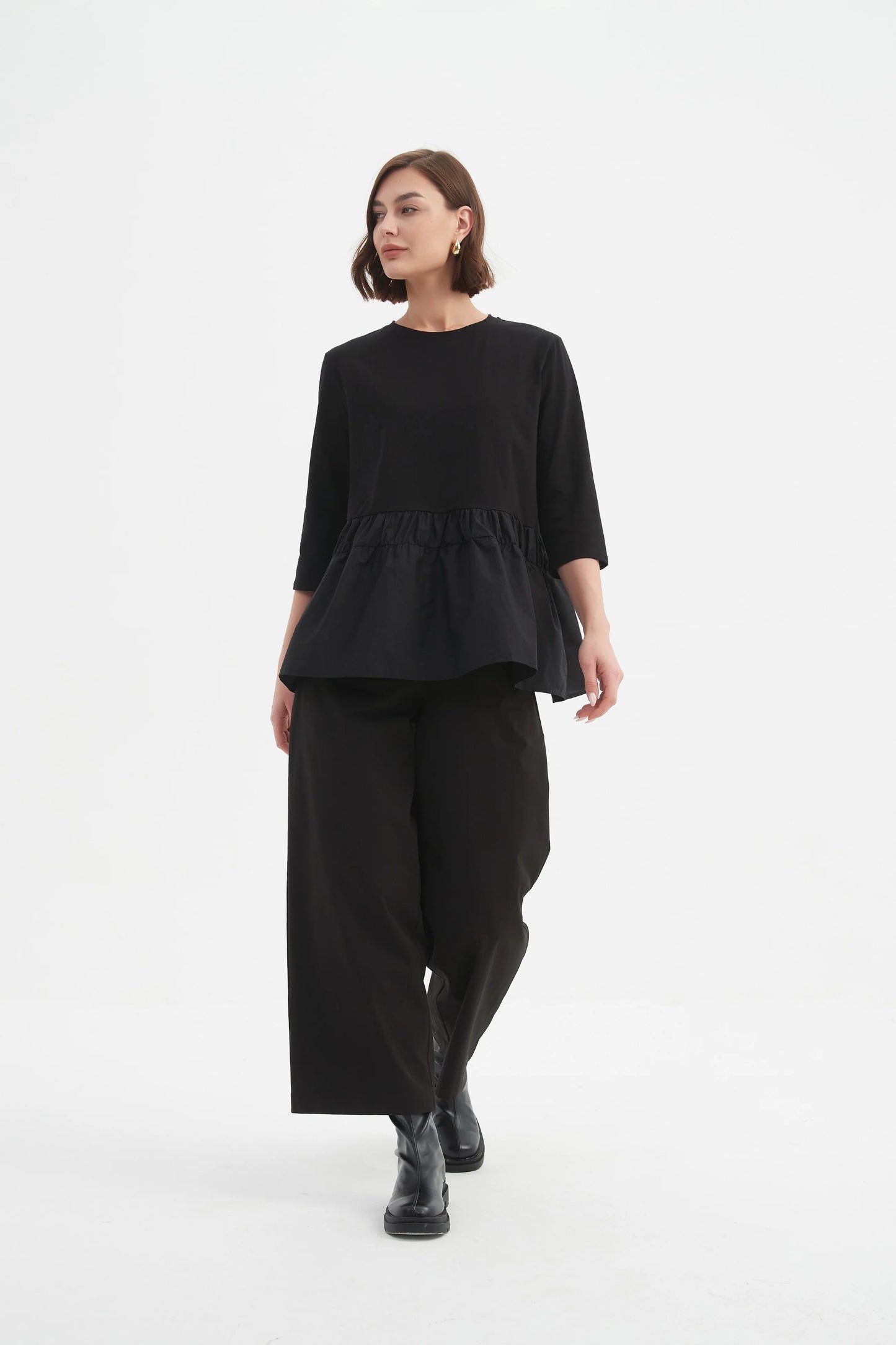 Tirelli Drop Waste Combi Top - Black