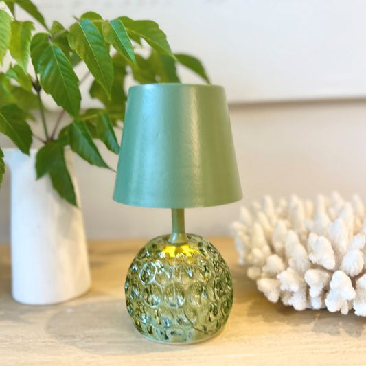 Mediterranean Markets Dimple Glass with Shade Sage