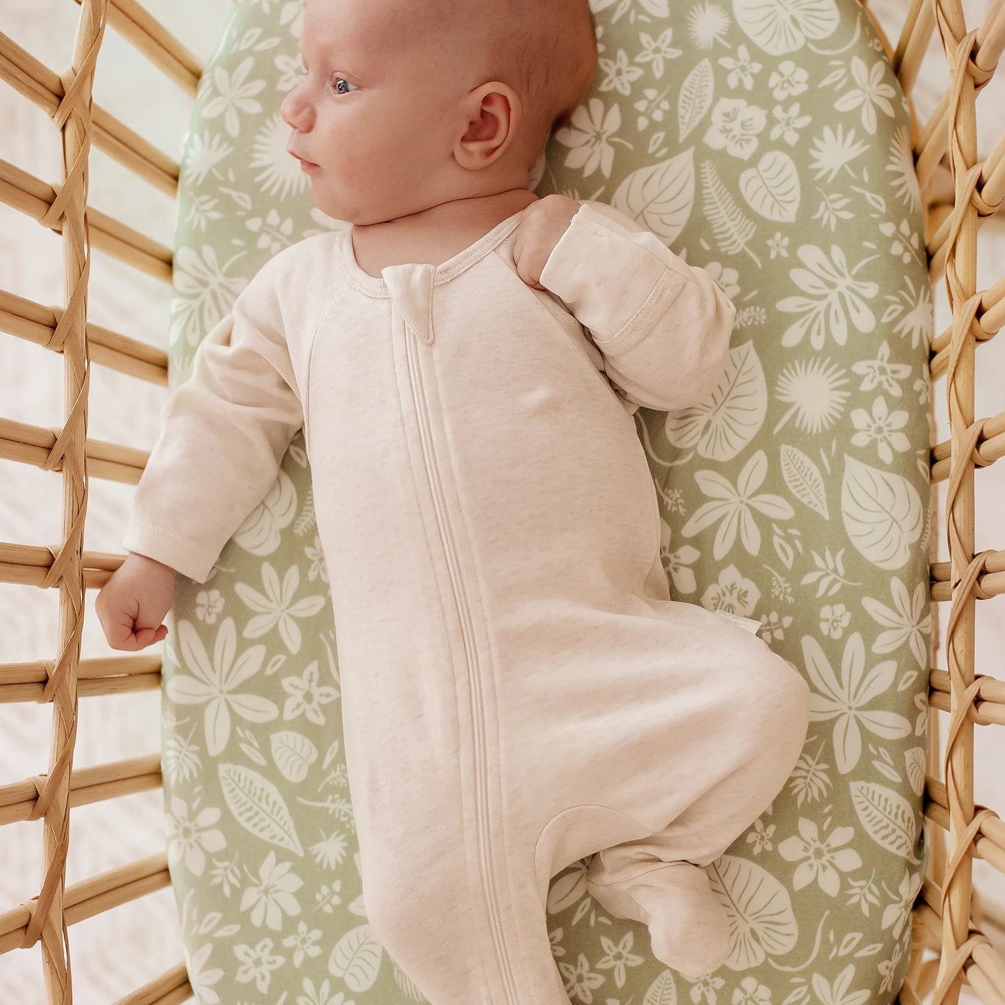 Fox and Fallow Zanzibar Organic Fitted Bassinet Sheet/Change Pad Cover