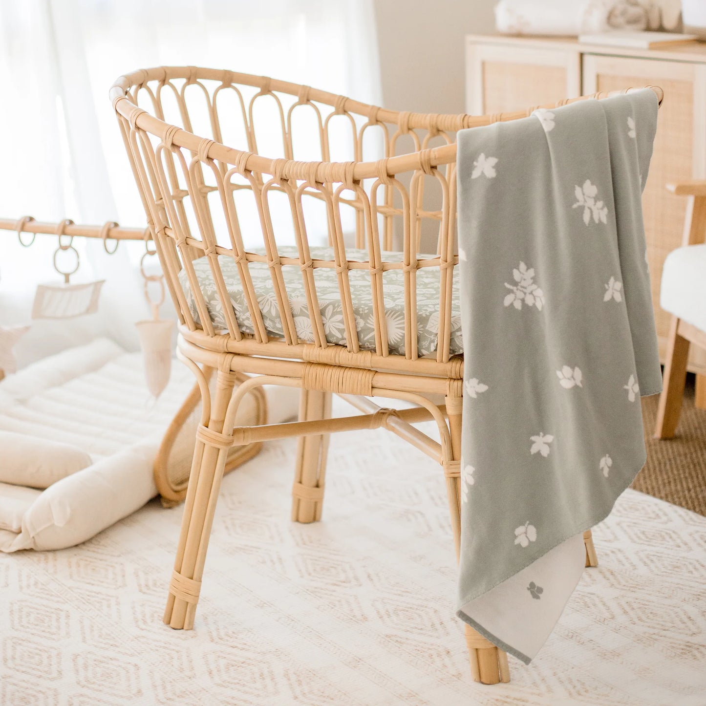 Fox and Fallow Zanzibar Organic Fitted Bassinet Sheet/Change Pad Cover