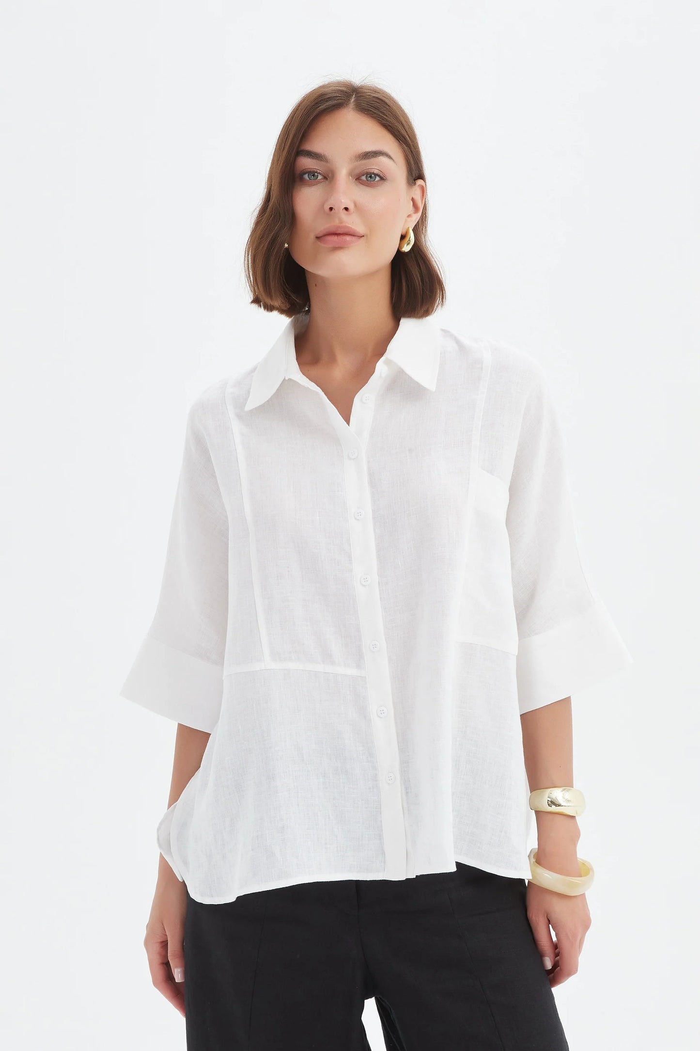Tirelli Seam Detail Boxy Shirt - Assorted