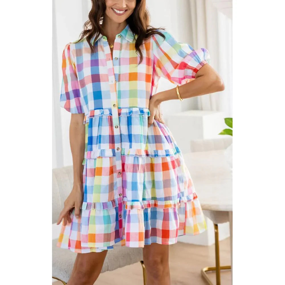 Cactus Rose - Gelato Check Dress