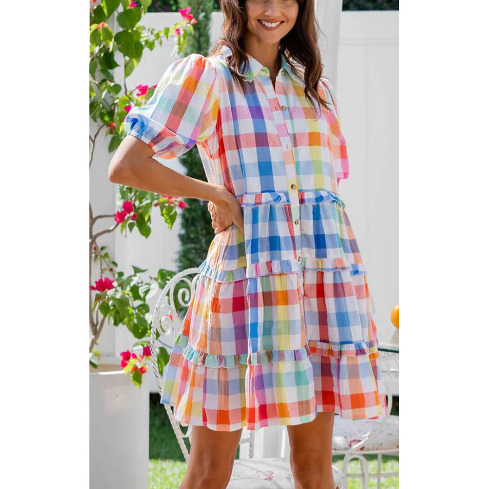 Cactus Rose - Gelato Check Dress