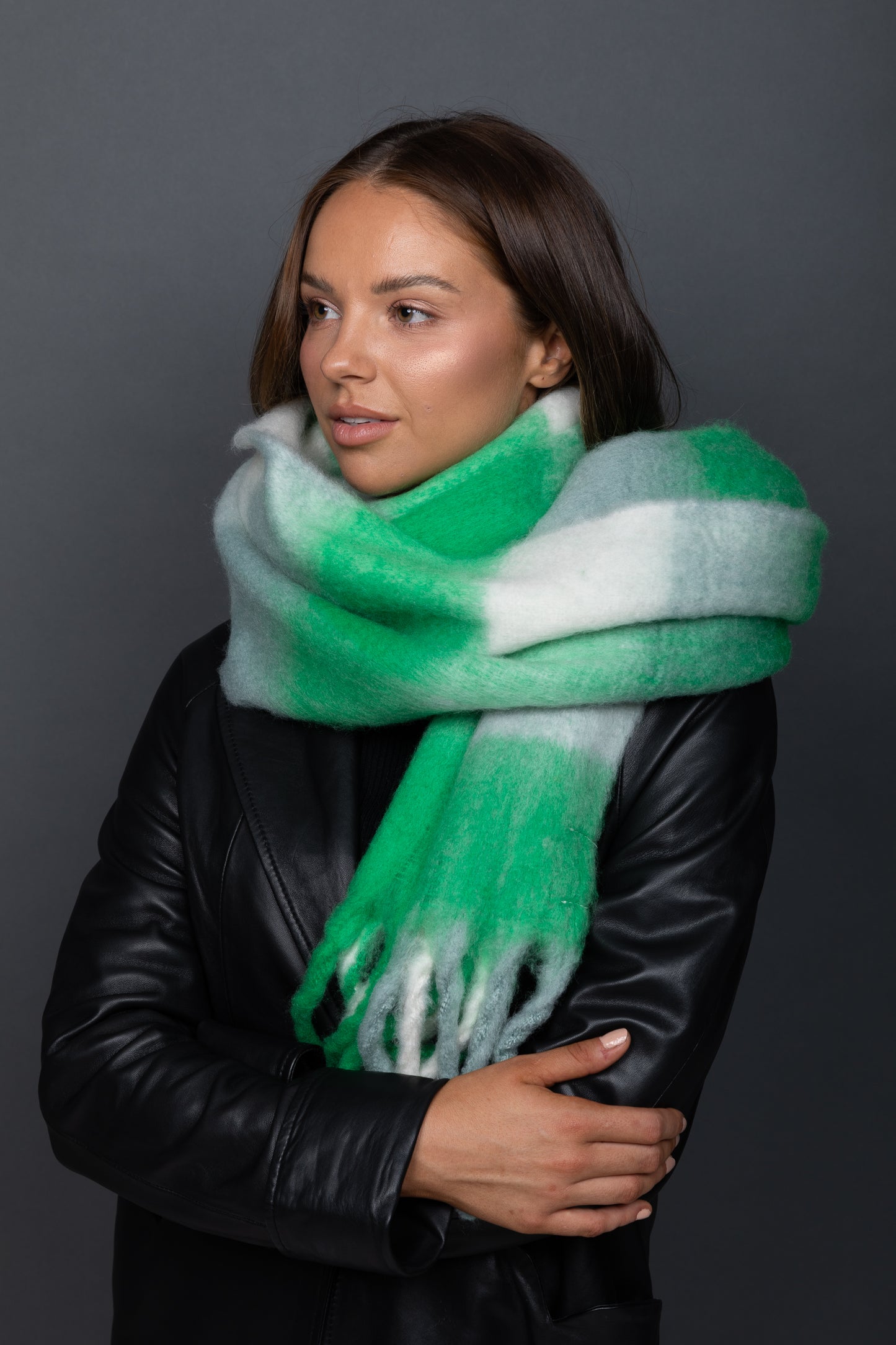 Holiday Trading & Co Lighthouse Scarf - Apple Green