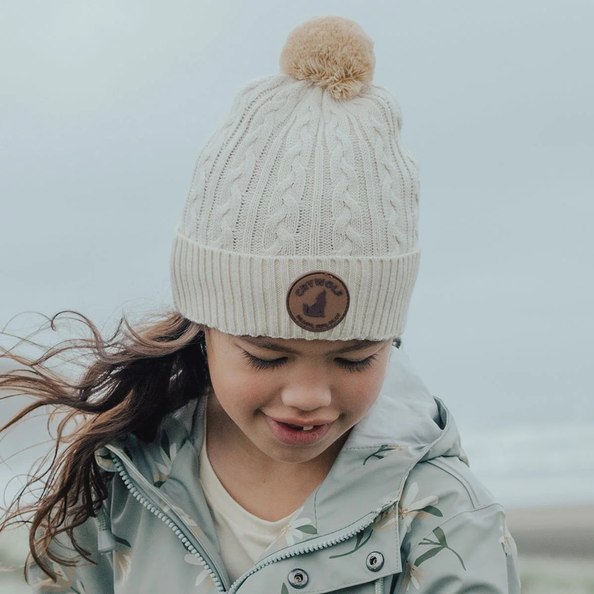 CRYWOLF Pom Pom Beanie Oatmeal