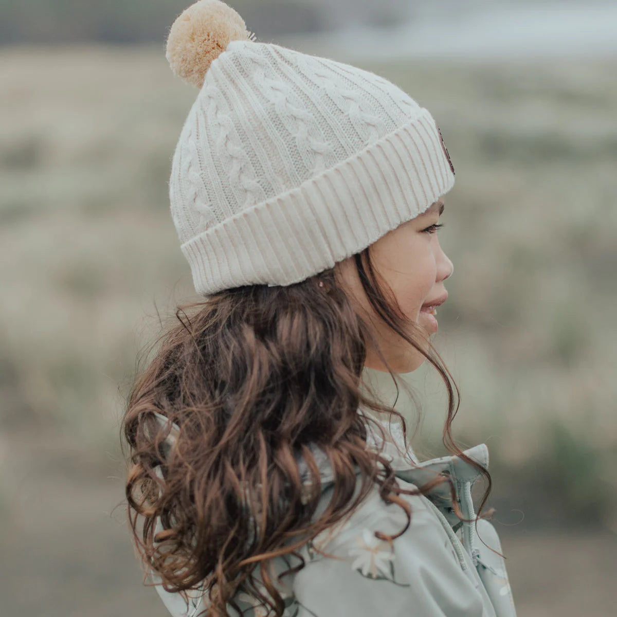 CRYWOLF Pom Pom Beanie Oatmeal