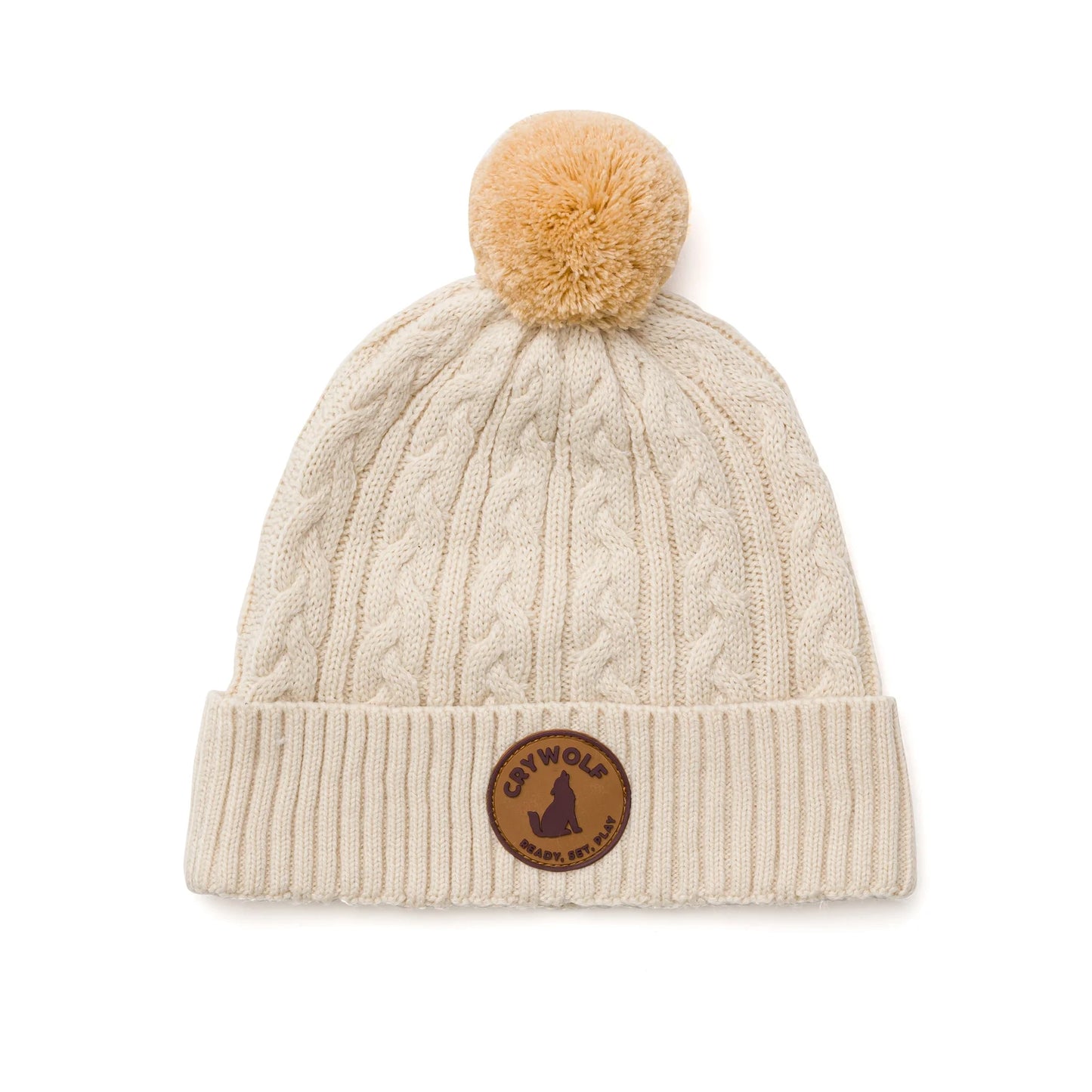 CRYWOLF Pom Pom Beanie Oatmeal