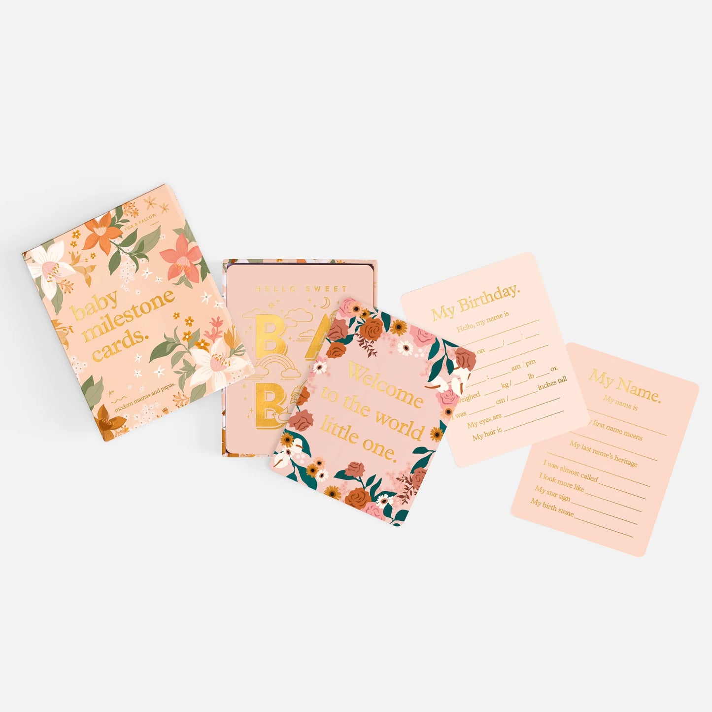 Fox and Fallow Baby Milestone Cards