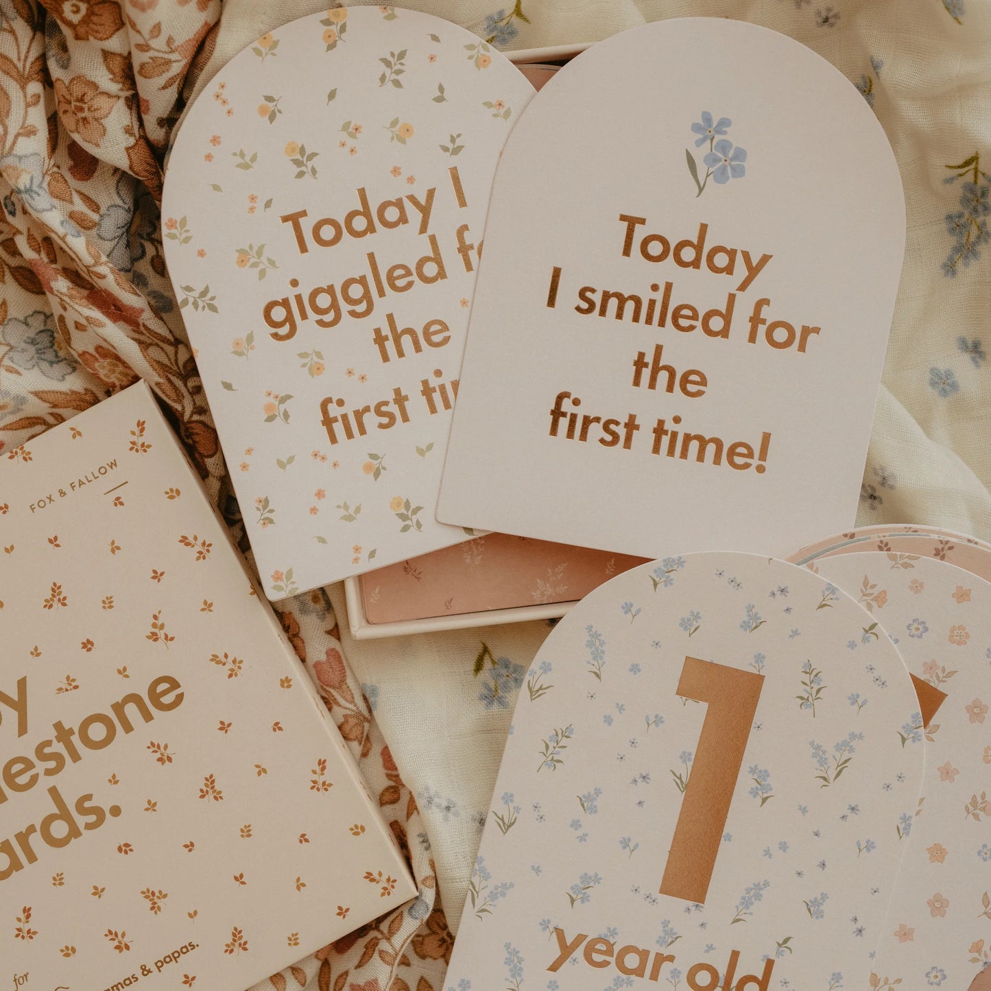 Fox and Fallow Baby Milestone Cards