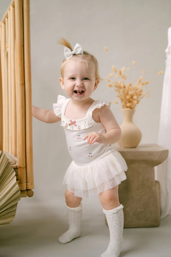 Aster & Oak - Cherry Tutu Singlet Onesie